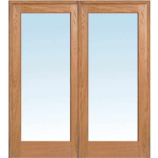 Verona Home Design French Door 80'' Solid + Manufactured Wood Glass